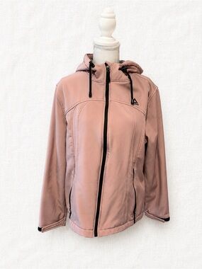 Reebok Dusty Rose Hooded Bomber Jacket